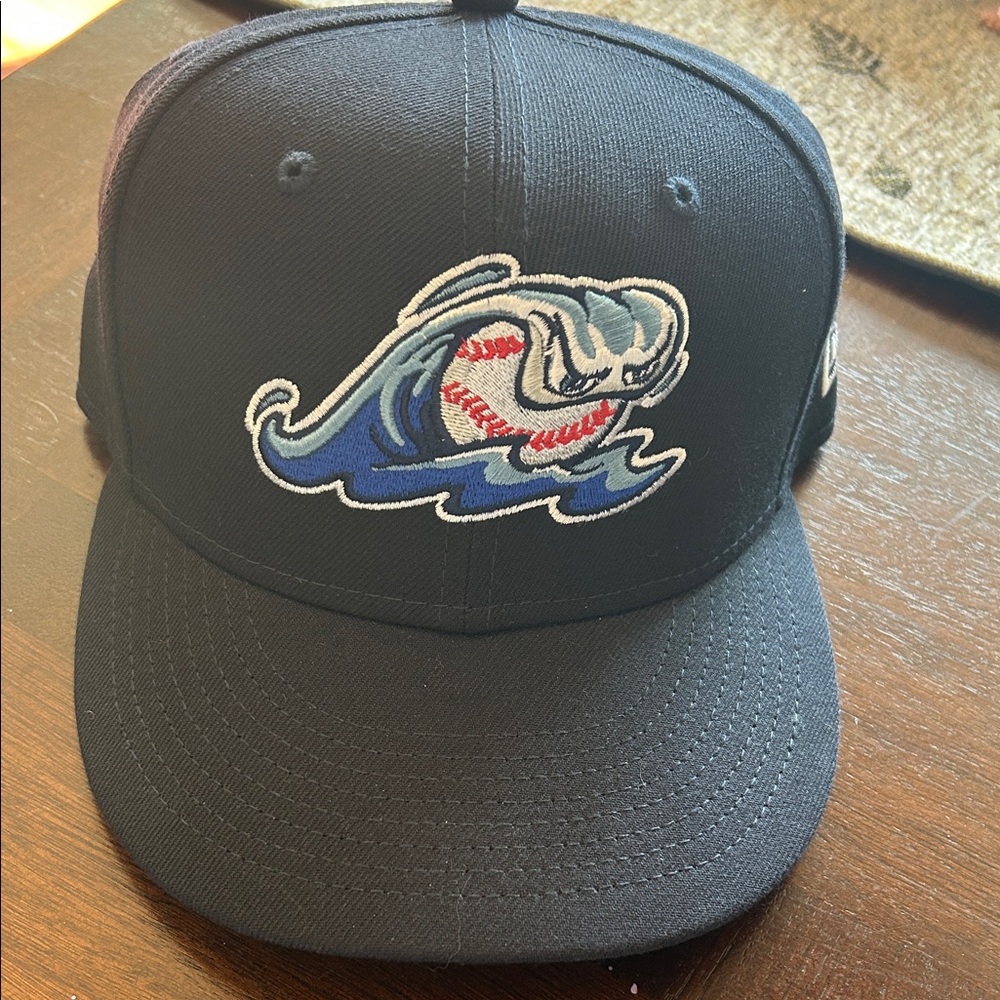 West Michigan WhiteCapsNavy Blue Baseball Cap with Wave Logo